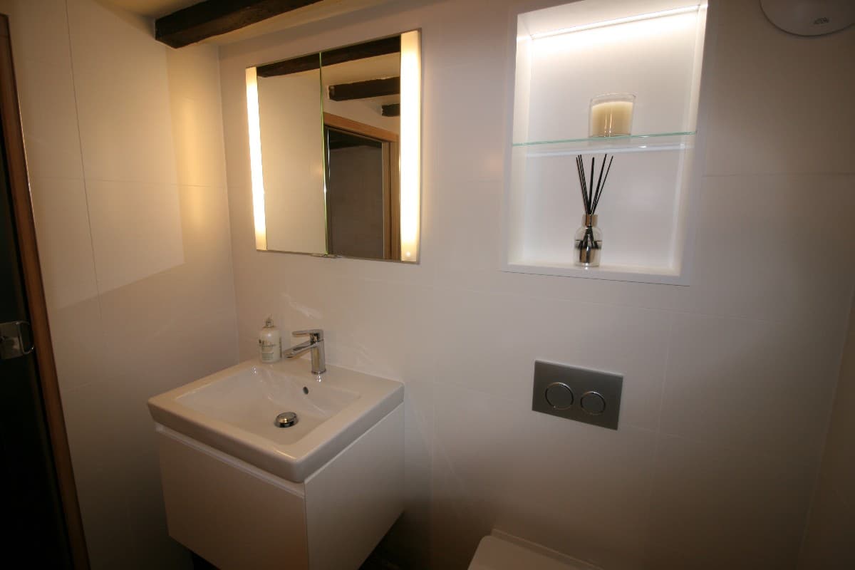 A Contemporary Bathroom for a Beamed Cottage in Suffolk - KSL Sudbury